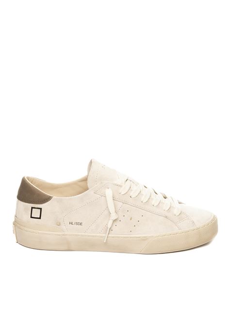 White suede hill low sneaker D.A.T.E. | HILL LOW USUEDE-WHT